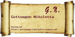 Gottsegen Nikoletta névjegykártya